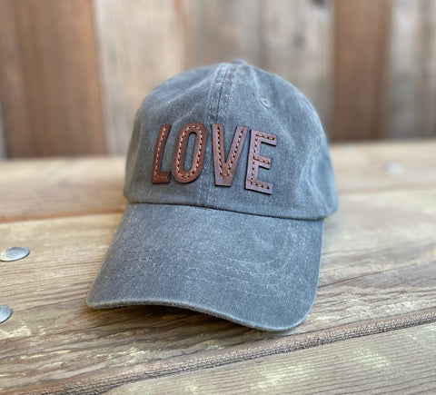 LOVE Leather Patch Hat